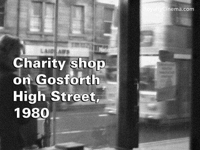 Charity shop on Gosforth High Street in autumn 1980